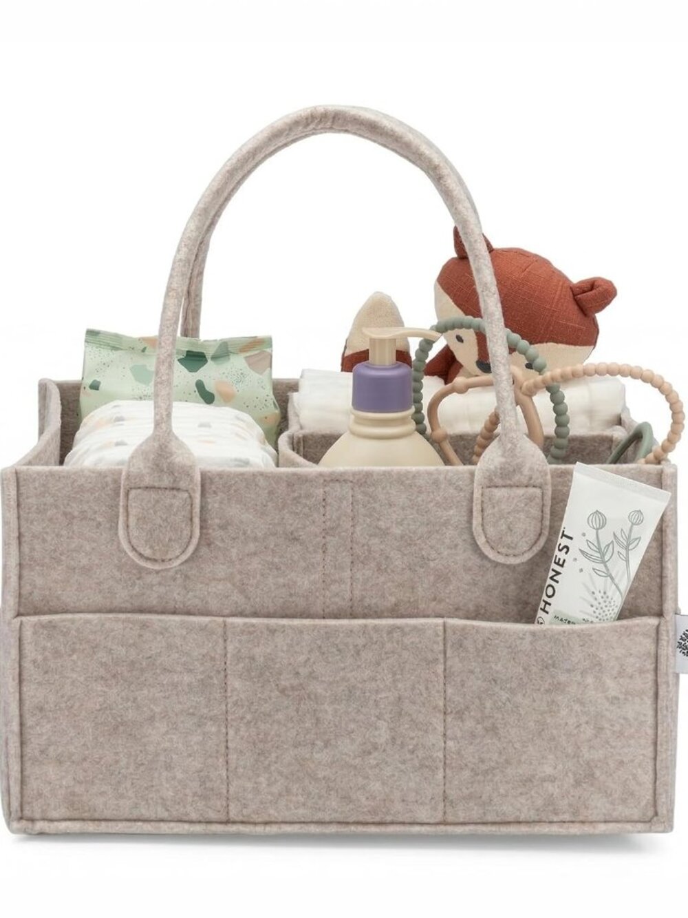 Felt Diaper Caddy Organizer - Regular, Oatmeal
